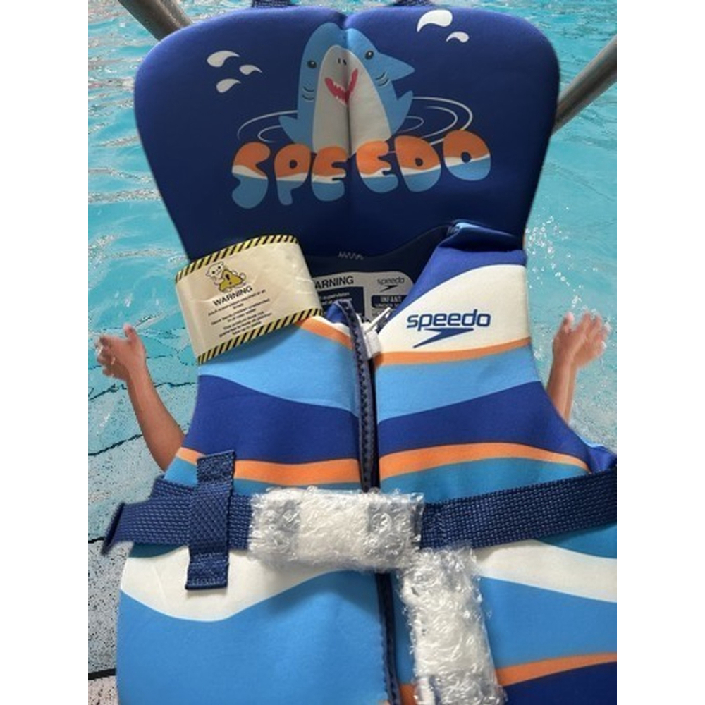 Speedo Infant Life Vest Blue Shark Under 30 lbs. New w/Tags